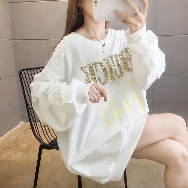 women's sweater spring and autumn 2020 new thin loose lace clothingsweater clothinglace sequins mid-length early autumn clothes korean, Black
women's sweater spring and autumn 2020 new thin loose lace clothingsweater clothinglace sequins mid-length early autumn clothes korean, Black