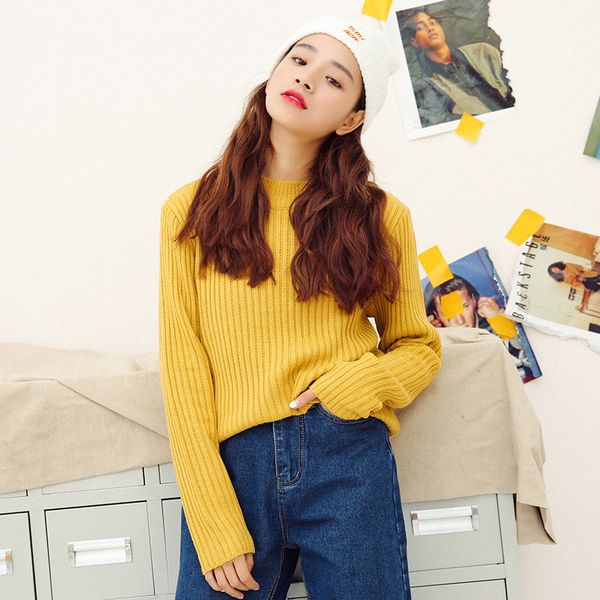 women's sweaters 2021 fashion vintage solid striped simple slim all match female long sleeve, White;black
women's sweaters 2021 fashion vintage solid striped simple slim all match female long sleeve, White;black