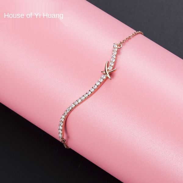 s925 fashion match micro-inlaid full diamond simple bracelet girls hipster jewelry chain, Black
s925 fashion match micro-inlaid full diamond simple bracelet girls hipster jewelry chain, Black