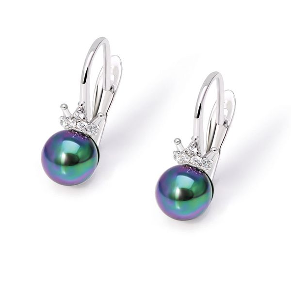 mxgxfam crown dark colorful pearl charm hoop earrings for women girl white gold color quality, Golden;silver
mxgxfam crown dark colorful pearl charm hoop earrings for women girl white gold color quality, Golden;silver