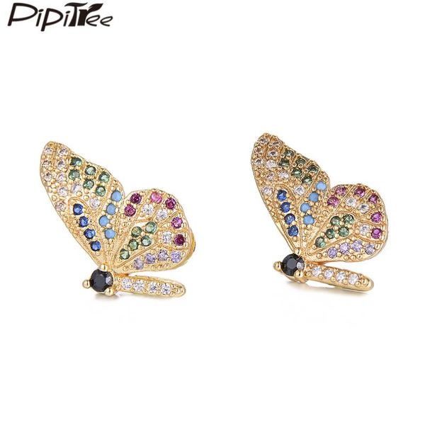 pipitree красивые серьги бабочки для женщин lady copper cz циркон серьги кристалл мода уха ювелирные изделия для свадьбы партии подарка, Golden;silver 
pipitree красивые серьги бабочки для женщин lady copper cz циркон серьги кристалл мода уха ювелирные изделия для свадьбы партии подарка, Golden;silver