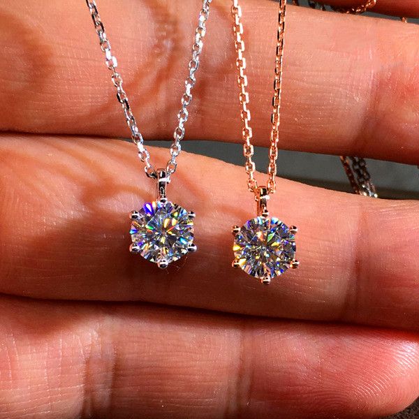 luxury female crystal zircon stone necklace cute small round pendants necklaces promise rose gold color necklaces for women, Silver 
luxury female crystal zircon stone necklace cute small round pendants necklaces promise rose gold color necklaces for women, Silver