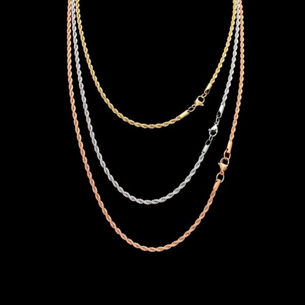 hip hop men women rapper's rope chains necklace 3mm stainless steel gold silver color link necklace body jewelry
hip hop men women rapper's rope chains necklace 3mm stainless steel gold silver color link necklace body jewelry