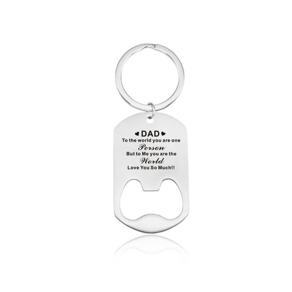 father's day gift bottle opener keychain dad you are the world from daughter son wife stainless steel keychain for dad, Silver
father's day gift bottle opener keychain dad you are the world from daughter son wife stainless steel keychain for dad, Silver