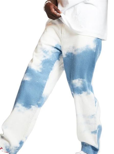 bleached washed tie dye jeans fashion high wasit loose straight trousers autumn mens deisnger plus size clothing, Blue
bleached washed tie dye jeans fashion high wasit loose straight trousers autumn mens deisnger plus size clothing, Blue