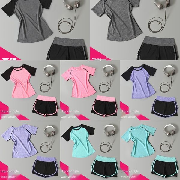 summer fitness clothing sports two-piece suit women's slimming quick-drying running clothing short sleeve high yoga clothes yoga clothe, Gray
summer fitness clothing sports two-piece suit women's slimming quick-drying running clothing short sleeve high yoga clothes yoga clothe, Gray