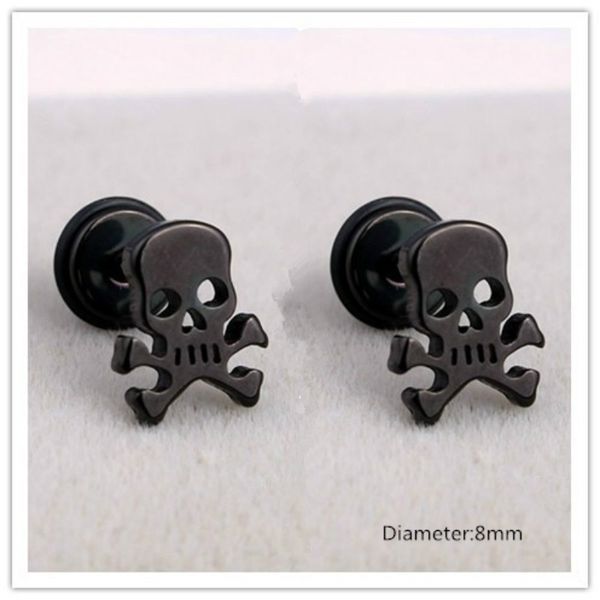 personalized skull earrings ear plugs titanium steel rock hiphop style ear men/women pierced stud earrings, Golden
personalized skull earrings ear plugs titanium steel rock hiphop style ear men/women pierced stud earrings, Golden