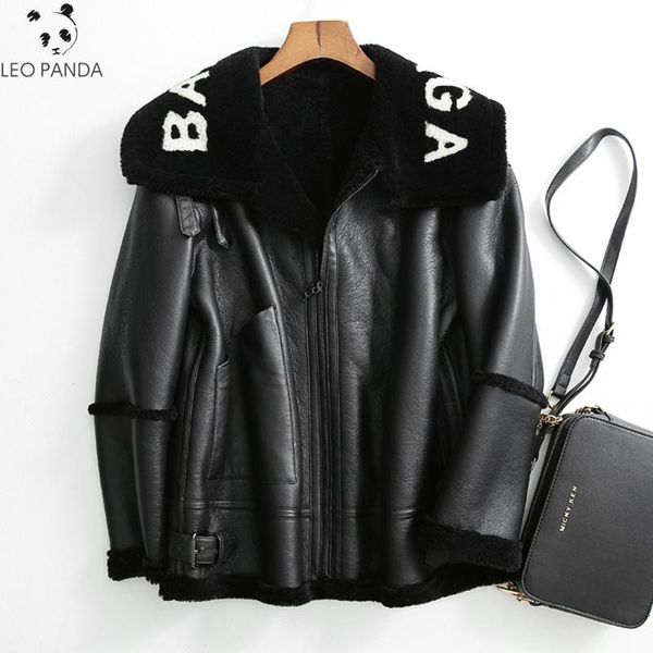 2019 winter new women lamb fur bomber real leather jacket sheepskin double face shearling coat oversized genuine leather jacket, Black
2019 winter new women lamb fur bomber real leather jacket sheepskin double face shearling coat oversized genuine leather jacket, Black