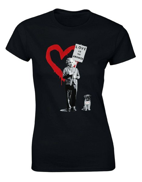 red heart banksy love is the answer albert einstein pug womans t-shirt an23 large size tee shirt
red heart banksy love is the answer albert einstein pug womans t-shirt an23 large size tee shirt