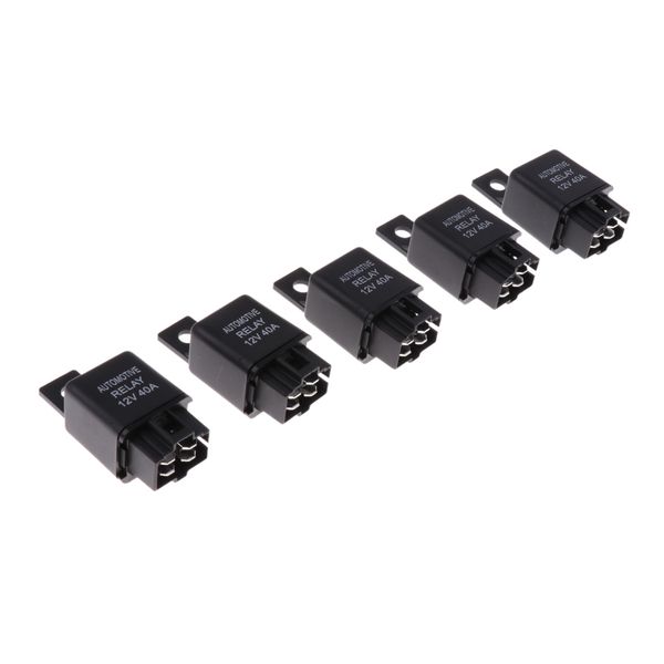 5 pieces car air conditioning relay 12v 12 volt 40a 4 pin spst on off relays