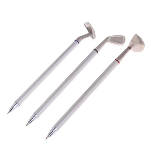 3 pieces golf club pen ball point pen gel ink rollerball golf gift