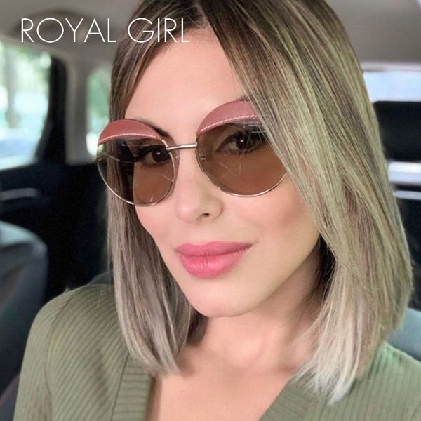 royal girl new round alloy sunglasses women classic vintage leather sun glasses metal frame brand design eyewear uv400 ss764, White;black
royal girl new round alloy sunglasses women classic vintage leather sun glasses metal frame brand design eyewear uv400 ss764, White;black