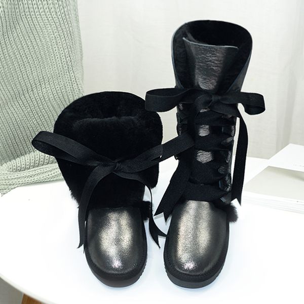 waterproof new fashion 100% natural fur women shoes snow boots genuine sheepskin winter long boots warm wool women shoes, Black
waterproof new fashion 100% natural fur women shoes snow boots genuine sheepskin winter long boots warm wool women shoes, Black
