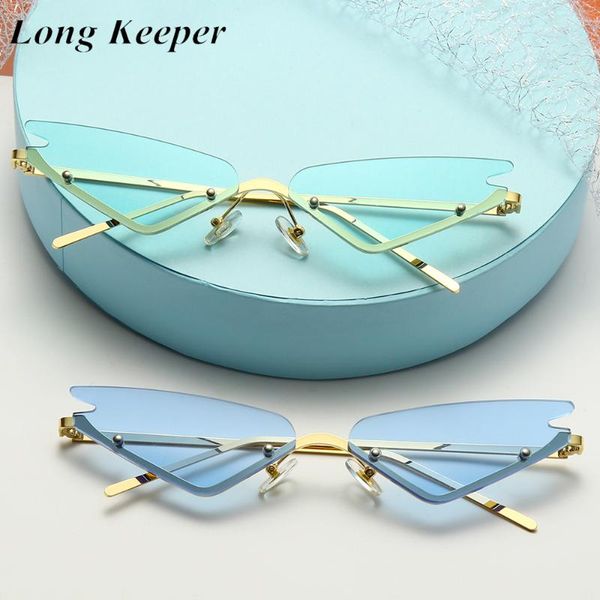 sunglasses fashion rimless cat eye women men vintage narrow triangle sun glasses female blue green eyewear punk style oculos, White;black
sunglasses fashion rimless cat eye women men vintage narrow triangle sun glasses female blue green eyewear punk style oculos, White;black