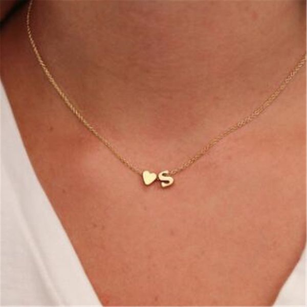 fashion accessories contracted peach heart letter necklace temperament joker 26 letters love collarbone chain necklace, Silver
fashion accessories contracted peach heart letter necklace temperament joker 26 letters love collarbone chain necklace, Silver