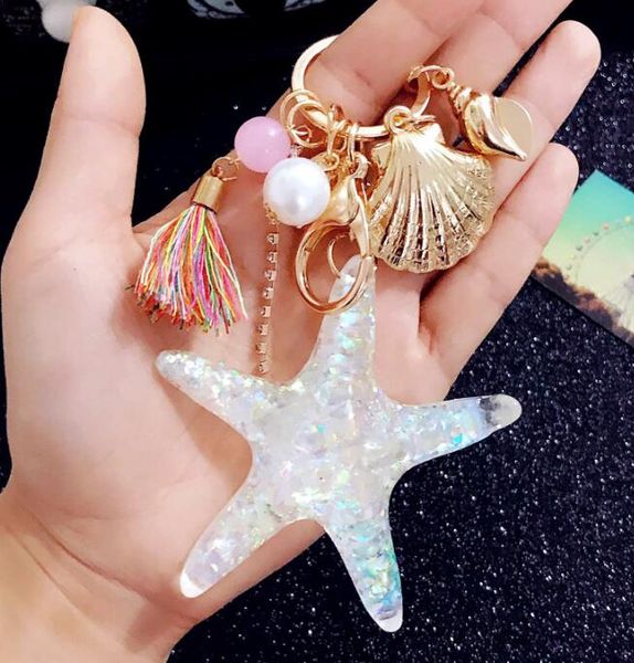 2020 new 10 pcs new cute cartoon sea world starfish pearl shell keychain key chain kye ring crystal pendant keychain gift girls, Silver
2020 new 10 pcs new cute cartoon sea world starfish pearl shell keychain key chain kye ring crystal pendant keychain gift girls, Silver