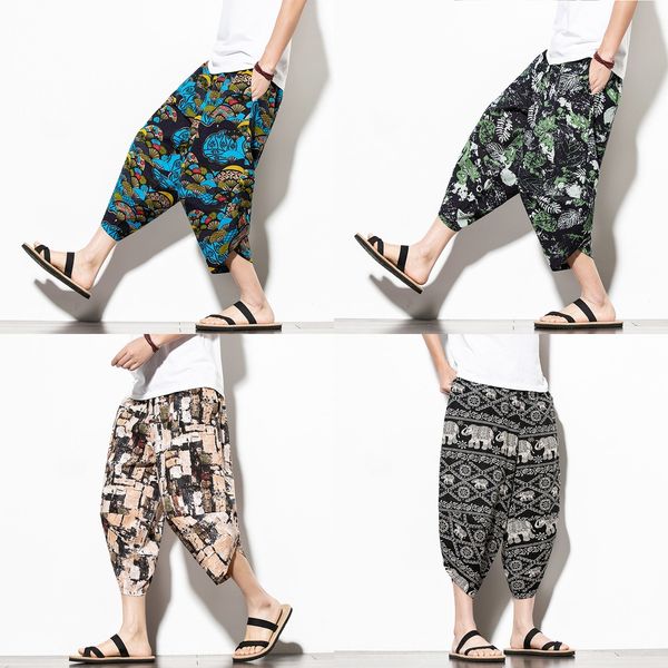 summer new men's ethnic style printed thin capri large size loose thin beach wide wide leg leg pants floral beach pants hwexr, Blue
summer new men's ethnic style printed thin capri large size loose thin beach wide wide leg leg pants floral beach pants hwexr, Blue