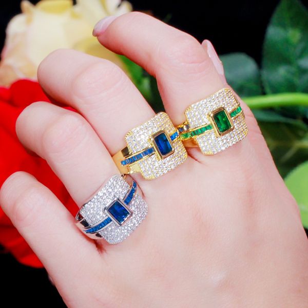luala luxury gorgeous square cut cubic zirconia stones big fancy female wedding rings engagement jewelry for women r146, Slivery;golden
luala luxury gorgeous square cut cubic zirconia stones big fancy female wedding rings engagement jewelry for women r146, Slivery;golden
