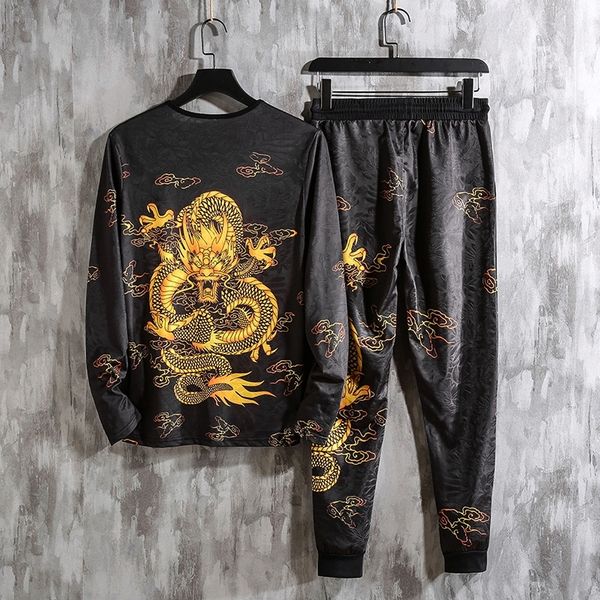 2019 autumn spring chinese dragon tracksuits mens sport set hoodie pants sportswear men brand sporting suit track print clothes, Gray
2019 autumn spring chinese dragon tracksuits mens sport set hoodie pants sportswear men brand sporting suit track print clothes, Gray