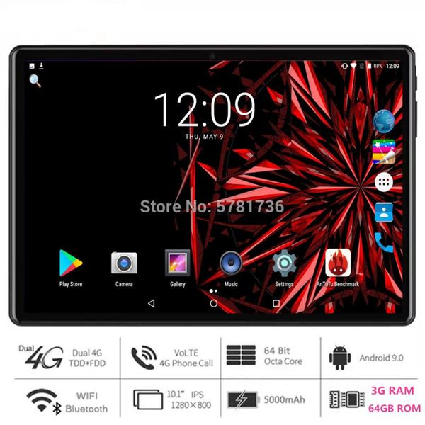 tablet pc 2021 google android 9.0 pie 10 inch octa core 4g/5g phone call 3g+64gb 1280*800 ips wifi tablets 10.1 youtube gps pad
tablet pc 2021 google android 9.0 pie 10 inch octa core 4g/5g phone call 3g+64gb 1280*800 ips wifi tablets 10.1 youtube gps pad