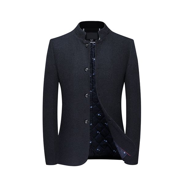 men's wool & blends 2021 stand-up collar woolen coat male jacket middle-aged plus cotton dad, Black
men's wool & blends 2021 stand-up collar woolen coat male jacket middle-aged plus cotton dad, Black
