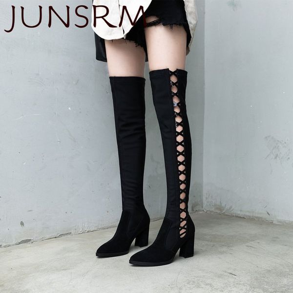 2021 nightclub boots high boots women's pointed thick heel elastic stovepipe women over the knee high 39, Black
2021 nightclub boots high boots women's pointed thick heel elastic stovepipe women over the knee high 39, Black
