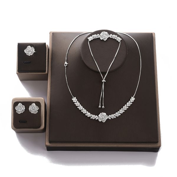 earrings & necklace jewelry set hadiyana women party wedding zircon flower design bracelet and ring cn1026 conjunto de joyas, Silver
earrings & necklace jewelry set hadiyana women party wedding zircon flower design bracelet and ring cn1026 conjunto de joyas, Silver