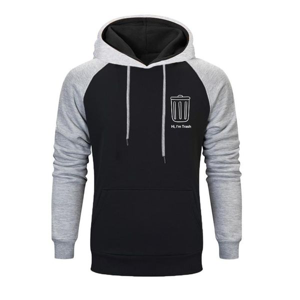 winter trash can logo print hoodies men pullover sweatshirt hi i'm trash funny raglan hoodie hip hop hoodie streetwear, Black
winter trash can logo print hoodies men pullover sweatshirt hi i'm trash funny raglan hoodie hip hop hoodie streetwear, Black