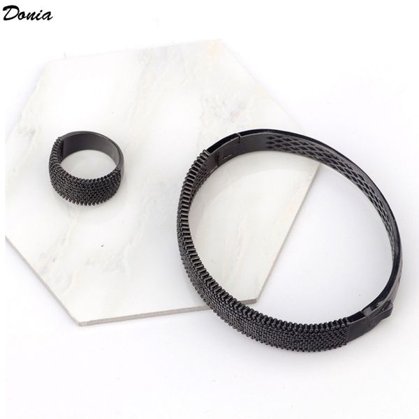donia jewelry european and american fashion classic black gold micro inlaid zirconia bracelet set designer bracelet ring gift
donia jewelry european and american fashion classic black gold micro inlaid zirconia bracelet set designer bracelet ring gift
