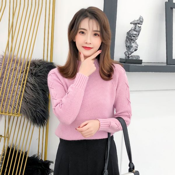 basic o-neck lace up knitted jumpers for women slim sweater casual long sleeve winter sweater female pullovers streetwear, White;black
basic o-neck lace up knitted jumpers for women slim sweater casual long sleeve winter sweater female pullovers streetwear, White;black