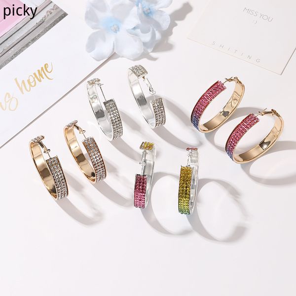 hoop & huggie women's multicolor rhinestone earrings large circle round fashion korean girl gift earring jewelry, Golden;silver
hoop & huggie women's multicolor rhinestone earrings large circle round fashion korean girl gift earring jewelry, Golden;silver