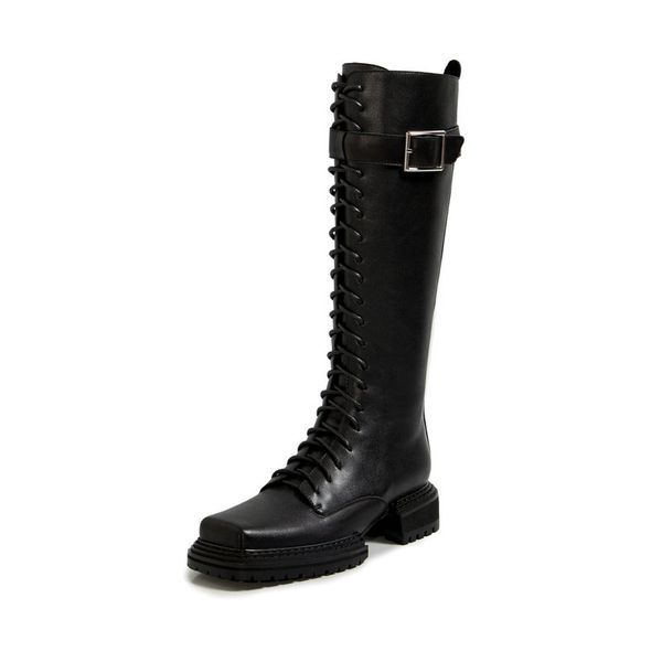 boots platform women knee high party casual shoes woman genuine leather chunky heels long warm, Black
boots platform women knee high party casual shoes woman genuine leather chunky heels long warm, Black