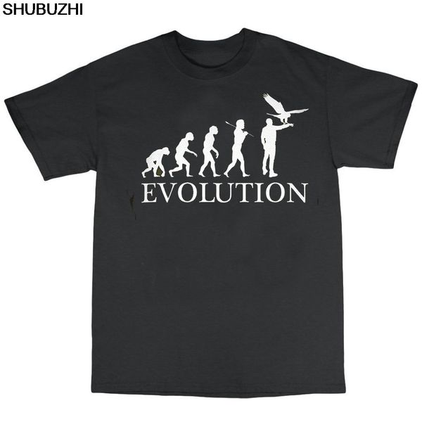 falconry evolution of man - mens t shirt shubuzhi fashion sleeves cotton t-shirt fashion custom tees