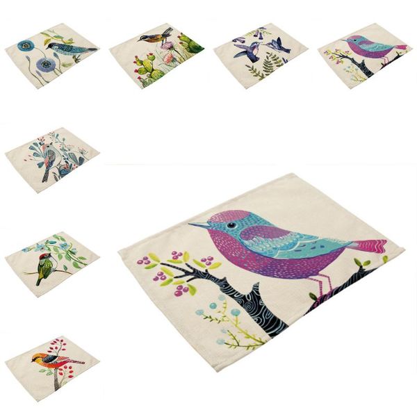 table napkin 42*32cm colorful bird print placemat mat anti-scalding pad diy kitchen decoration dining accessories home textile
table napkin 42*32cm colorful bird print placemat mat anti-scalding pad diy kitchen decoration dining accessories home textile