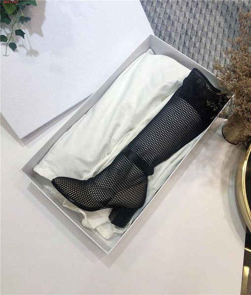 new autumn/winter breathable mesh high-heeled boots for women, stylish and comfortable chunky knee boots original packaging, Black
new autumn/winter breathable mesh high-heeled boots for women, stylish and comfortable chunky knee boots original packaging, Black