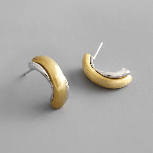 100% 925 sterling silver earrings 2020 fashion gold plus silver semicircle c shape stud earrings for women party small, Golden;silver
100% 925 sterling silver earrings 2020 fashion gold plus silver semicircle c shape stud earrings for women party small, Golden;silver