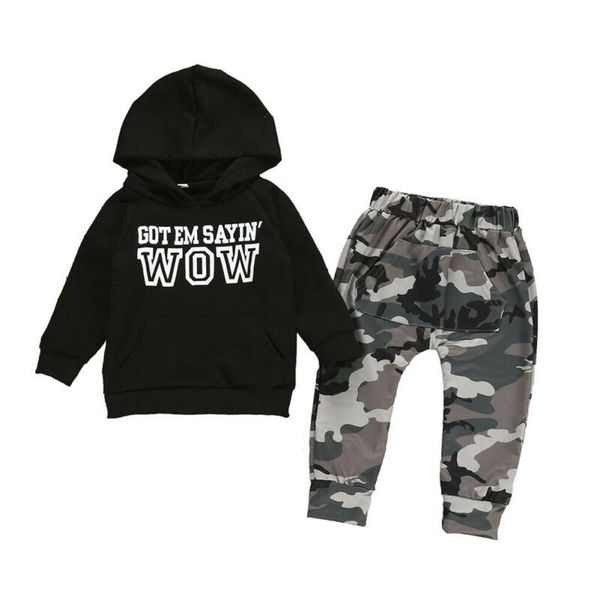 kids baby boys sets autumn warm clothing hooded sweatshirt camo long pants child boy outfits letter hoodies+pants 2pcs 1-6y c0924, White
kids baby boys sets autumn warm clothing hooded sweatshirt camo long pants child boy outfits letter hoodies+pants 2pcs 1-6y c0924, White