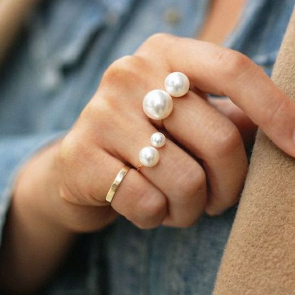 cluster rings luxury pearl ring jewelry silver color interlaced freshwater wedding open for women gift, Golden;silver
cluster rings luxury pearl ring jewelry silver color interlaced freshwater wedding open for women gift, Golden;silver