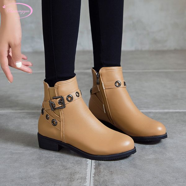 boots casual style round head motorcycle belt buckle zipper white black apricot medium heel chunky ankle women's shoes
boots casual style round head motorcycle belt buckle zipper white black apricot medium heel chunky ankle women's shoes