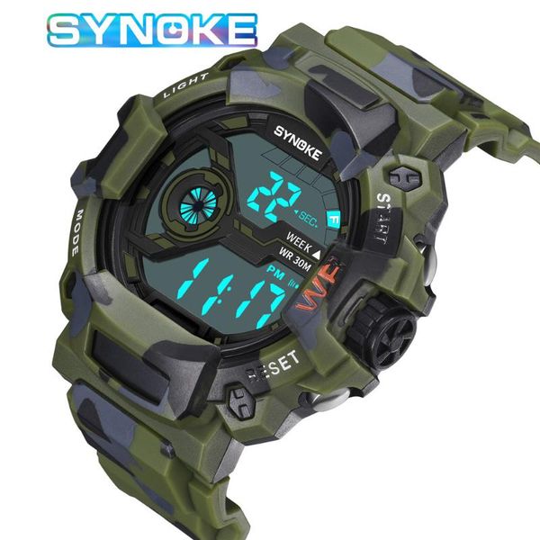 synoke sports men's watches waterproof camouflage men electronic wristwatches led students watch relogio masculino watch men, Slivery;brown
synoke sports men's watches waterproof camouflage men electronic wristwatches led students watch relogio masculino watch men, Slivery;brown