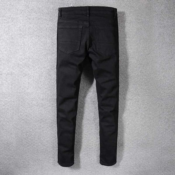 black shinny men's patchwork stretch denim slim skinny plus size pencil pants luxury fashion male jeans, Blue
black shinny men's patchwork stretch denim slim skinny plus size pencil pants luxury fashion male jeans, Blue