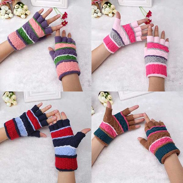 five fingers gloves wool winter women children jacquard knitted stretch elastic half finger outdoor mittens warm fingerless, Blue;gray
five fingers gloves wool winter women children jacquard knitted stretch elastic half finger outdoor mittens warm fingerless, Blue;gray