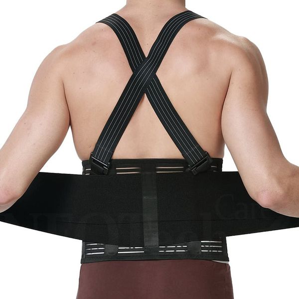 waist support back brace with suspenders for men - adjustable removable shoulder straps lumbar belt lower pain work gym, Black;gray
waist support back brace with suspenders for men - adjustable removable shoulder straps lumbar belt lower pain work gym, Black;gray