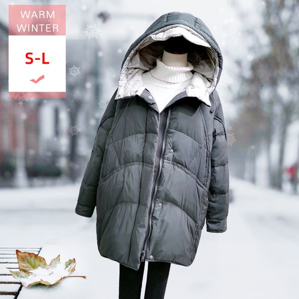 women's down & parkas fashion winter women long white duck coat with hood female loose casual soft warm zipper windproof good quanlity, Black
women's down & parkas fashion winter women long white duck coat with hood female loose casual soft warm zipper windproof good quanlity, Black