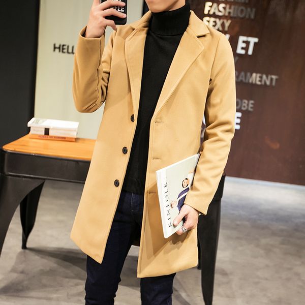 new men's high-grade business trench jacket leisure wool blends fashion boutique pure color dust coats woolen clothes big size, Black;brown
new men's high-grade business trench jacket leisure wool blends fashion boutique pure color dust coats woolen clothes big size, Black;brown