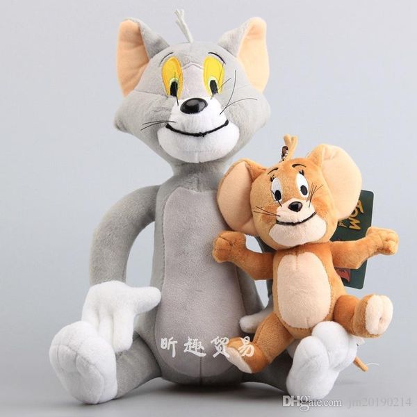 cute cat and mouse plush toy for child gifts 17-30cm 2pcs/lot