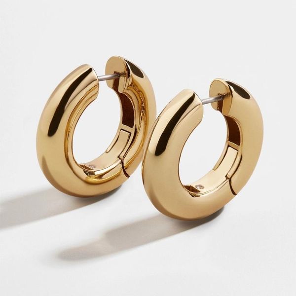 hoop & huggie simple geometric round lock buckle gold color metal brass earrings for women party punk fashion jewelry 2021 factory outlet, Golden;silver
hoop & huggie simple geometric round lock buckle gold color metal brass earrings for women party punk fashion jewelry 2021 factory outlet, Golden;silver