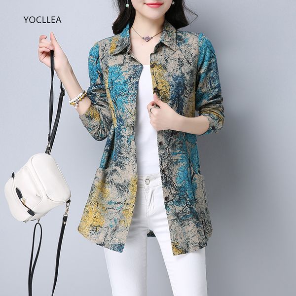 3xl long sleeve women blouses shirt turn down collar print blouse camisas femininas spring autumn casual women blusas, White
3xl long sleeve women blouses shirt turn down collar print blouse camisas femininas spring autumn casual women blusas, White