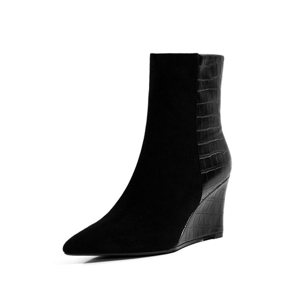 2020 ботильоны женщины лучшие качества корова suede zip осенняя мода lady обувь из натуральной кожи плоский каблук ручной объединившись, Black
2020 ботильоны женщины лучшие качества корова suede zip осенняя мода lady обувь из натуральной кожи плоский каблук ручной объединившись, Black