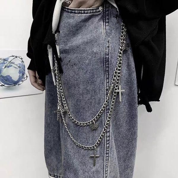 butterfly waist chains double-layer waist chains trouser key ring jeans belt chain personality hip hop accessories, Black;brown
butterfly waist chains double-layer waist chains trouser key ring jeans belt chain personality hip hop accessories, Black;brown